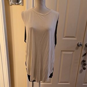 Haute Hippie Cream and Black Muscle Tee